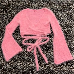 🎀Blushin’ Saintly Sassy Wrap Sweater🎀